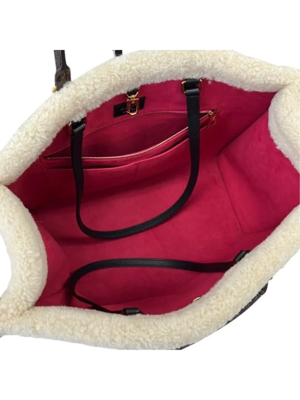 Louis Vuitton Monogram Teddy on the Go GM Leather Tote Black